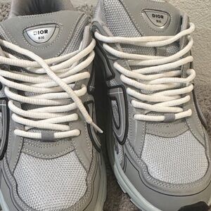 ChristianDior B30 Light Gray and White Athletic Shoes, New
